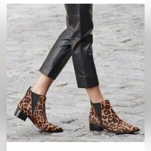Aldo Scotch Cheetah Print Chelsea Booties Sz 8.5